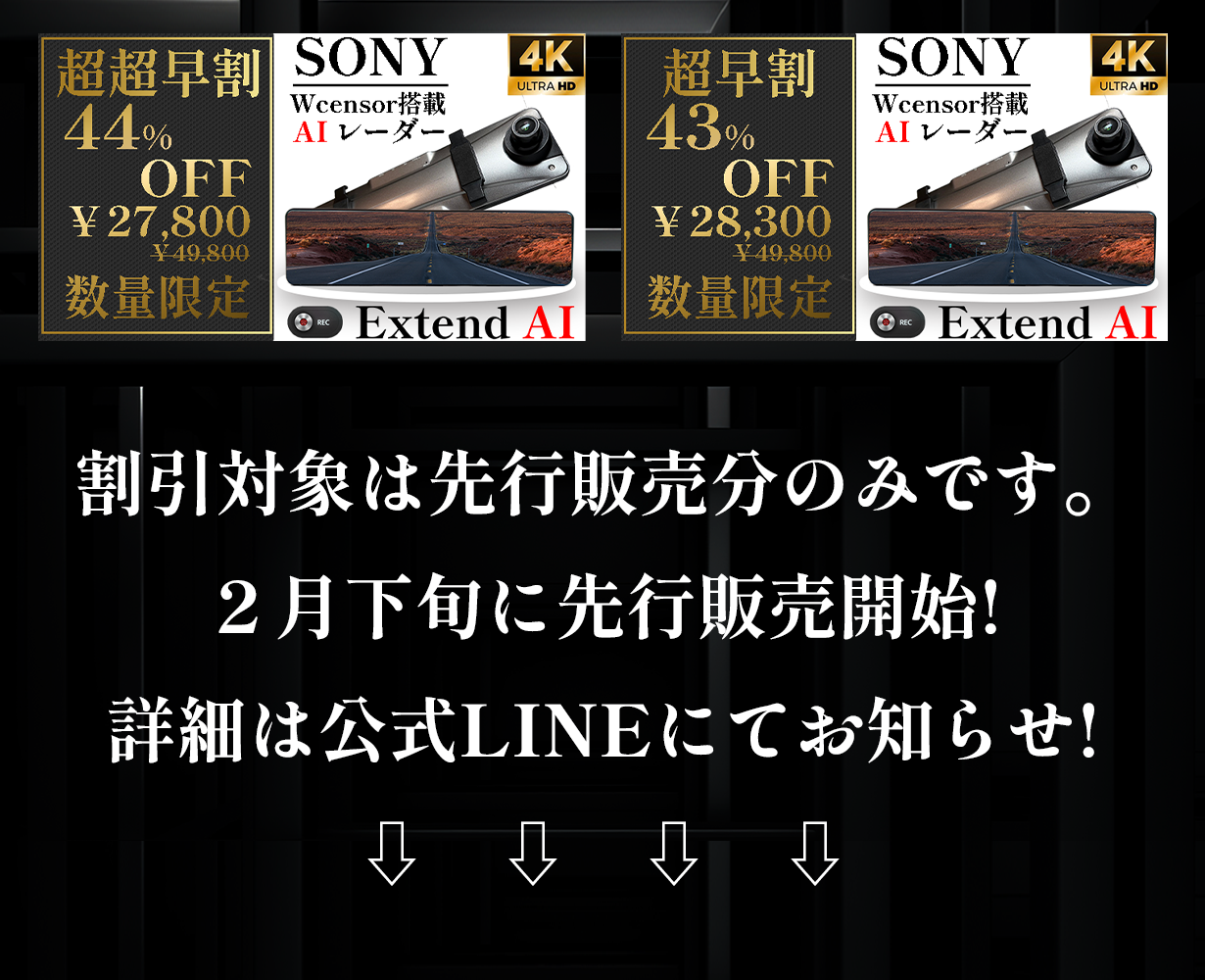 2月23日MakuakeにてAIを搭載して帰って来た4K高性能ドライブレコーダー 